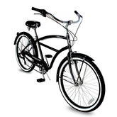 TRACER TAHA Beach Cruiser Bike for Men, 26 in Wheels, Hi Ten Steel Frame, 7 Speed, Hybrid Bike for Adults, Complete Cruiser Bikes, Coaster Brake, Matte Black